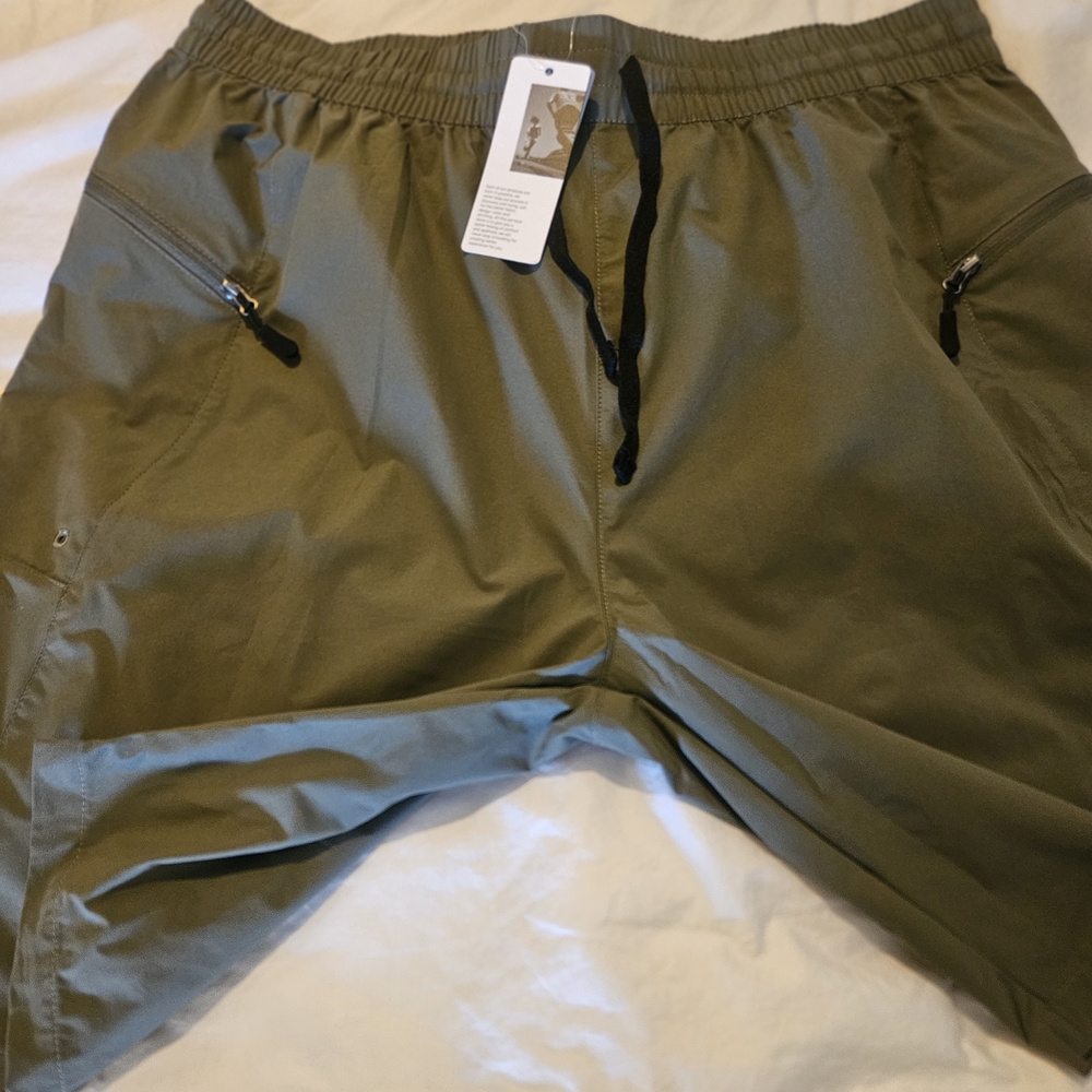Gradual Olive Green Drawstring Mens Shorts Xl - Picture 5 of 7